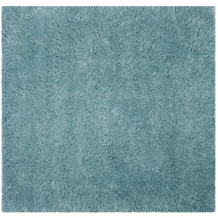Safavieh Polar Shag Power Loomed Square Area Rug, Light Turquoise - 6 ft.-7 in. x 6 ft.-7 in. PSG800T-7SQ